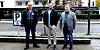FORHANDLING: Jens Arne Finnstun, Christian Munkhaugen og Fred Løvli før forhandlignsstart i går, utenfor NHO-bygget på Majorstua.