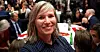 Trine Lise Sundnes på valgvaken til Oslo Arbeiderparti.