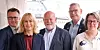 ENIGE OM IKKE Å PERMITTERE: Fra venstre: Espen Rokkan og Anne Lindbo, PBL. Terje Skyvulstad, Utdanningsforbundet, Trond Ellefsen, Delta og Anne Green Nilsen fra Fagforbundet.
