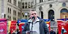 Jørn Eggum på den politiske markeringen før landsmøtet i Arbeiderpartiet startet torsdag.