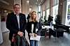 KONKURRANSEUTSETTING: NTL Luftfartens Jostein Kleven og Sissel Bråthen var sammen med andre organisasjoner på møte hos Samferdselsdepartementet fredag.