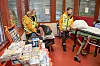 KLASSEROM: Moelv ungdomsskole er forvandlet til et operativt feltsykehus, med fire sengeposter og effektiv behandling denne helgen.