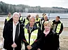 Streikebesøk: 12. april 2010 gikk arbeiderne i Åsmund Pettersen & Sønn på Jevnaker ut i streik for tariffavtale. Drøye to uker ut i streiken dro daværende LO-leder Roar Flåten og Erna Hagensen på besøk til de streikende.