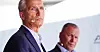 Finansminister Jens Stoltenberg og leder for oljefondet, Nicolai Tangen.