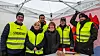SAMHOLD: Fra venstre: Forbundssekretær i Fellesforbundet, Dag-Einar Sivertsen, klubbleder Oda Marita Sæland, Dan Ofosu, Kine Asper Vistnes, Fredrik Fjæran og organisasjonssekretær i Fellesforbundets avdeling 1, Rune Waltoft.