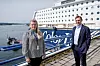 COLOR LINE: Hovedtillitsvalgt i NSF, Erina Bryn Kjær, og direktør Erik Brynhildsbakken håper SVs forslag får gjennomslag slik at konkurransekraften til både sjøfolk og rederi styrkes.