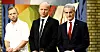 SV-leder Audun Lysbakken, Sp-leder Trygve Slagsvold Vedum og Ap-leder Jonas Gahs Støre side om side i partilederdebatt.