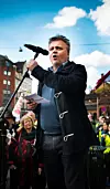 26. april 2016: Jørn holder appell under streiken på Riksavtalen.