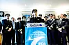 Lee Moak, president i det amerikanske pilotforbundet, i spissen for en mannsterk delegasjon som har besøkt Norge de siste dagene.