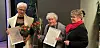 40-årsjubilanter: Fra venstre ser vi Birgit Musum, Synnøve Katarine Langås og organisasjonsmedarbeider Marte Martinussen.