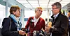 Fra venstre: Leder i Fagforbundet, Mette Nord, LO-leder Peggy Hessen Følsvik og leder i LO Stat, Egil André Aas