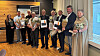 Trondheim: fra venstre ser vi Ann Kristin Henriksen og Odd Taftø fra styret, 40-årsjubilanten Bente Pinslund, 50-årsjubilantene Stein Ramlo, Egil Røsbjørgen, Arvid Rian, Erling Hansen og Anders Lefstad, og 25-årsjubilantene Bjørn Håvard Rønningen og Sissel Skavland.