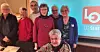 STYRET: Fra venstre, kasserer, Øystein Nesje, dataansvarlig, Marianne Moltke-Hansen, nestleder, Thor Ofstad, leder, Lill Fanny Sæther, sekretær, Arne Klausen, varamedlem Gro Vedeler og sittende foran, varamedlem Rodney Lobo. Varamedlem, Anita Solhaug, var ikke til stede.