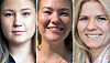 VIL FRAMOVER: Fra venstre Oda Gravdal Ulriksen, leder FO-studentene, Caroline Wilson Iglebæk, leder Ungdomsutvalget i Fellesforbundet, og Jeanette Romslo, leder Fagforbundet Ung.