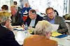 FORHANDLINGER: 24. april startet forhandlingene mellom EL & IT Forbundet og Norsk Teknologi/NHO på Landsoverenskomsten for elektrofagene (LOK). Forhandlingsleder Hans O. Felix (midten) og leder i forhandlingsavdelingen Jan Olav Andersen (t.h.) poengterte behovet for tiltak innen bransjen mot sosial dumping, herunder allmenngjøring av tariffavtalen.