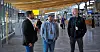 INNSPARING: Avinor og Oslo Lufthavn forbereder kutt i milliardklassen. Fra venstre leder Ørjan Kvalvåg i NTL Luftfarten med Jan Magne Knapskog og Ole Hansen i NTL ved Oslo Lufthavn.
