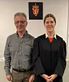 Jan Erik Grimstad og LO-advokat Nina Odberg etter seieren i Hordaland tingrett.