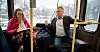 KLIMA: Redaktør Eline Lønnå (til venstre) i Magasinet for fagorganiserte, intervjuer Fellesforbundet-leder Jørn Eggum om klimaløsninger i arbeidslivet.