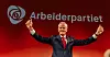 Partileder Jonas Gahr Støre talte til Arbeiderpartiets valgvake i Folkets Hus i Oslo i 23.30-tiden mandag.