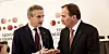 Jonas Gahr Støre og Stefan Löfven under et tidligere møte.