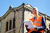 APPELL: Jernbaneforbundets leder Kjell Atle Brunborg holder appell utenfor Stortinget under togstreiken i Oslo 15. juni 2015.