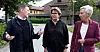 Verken Aps ordførerkandidat i Trondheim, Emil Raaen (t.v), Fagforbundets leder Mette Nord (midten) eller LO-leder Peggy Hessen Følsvik (t.h) tror på Høyres løfter om å ikke privatisere velferden i byen hvis de vinner valget.