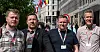 Markus Hansen (EL og IT), Frode Engen (Norsk Arbeidsmandsforbundet), samt Kenneth Olderøien og Christian Justnes (Fellesforbundet) er alle i forbund som er særlig rammet av asbest- og kvartsstøvfarer. Her omgitt av mye stein og betong, som inneholder kvarts.