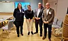 MØTTE STATSRÅDEN: Dnmf-leder Hege Merethe Bengtsson, NSOF-leder Hans Sande og NSF-leder Kurt Inge Angell møtte statsråd Cecilie Myrseth.