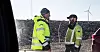 Torfinn Eriksen i samtale med klubbleder i Varanger Kraft, Hallvard Skaarstad.