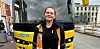 FRIVILLIG: Ukrainske Maryna Hadzinsk flyktet til Norge etter krigsutbruddet, og har engasjert seg i frivillig arbeid i Norsk Folkehjelp. På Notodden Bluesfestival fikk hun og mange andre flyktninger glede av musikk og innsamling til minerydding.