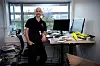 FELLESFORBUNDET: Gunnar Holm, leder i Flyarbeidernes forening, er fornøyd med å ha flyttet inn på nytt kontor på LO-senteret.