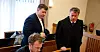 André Kaldal med LO-advokater Lornts Nagelhus og Andreas van den Heuvel.