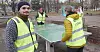 Streikende fra Nonneseter kloster idrettsbarnehage i Sofienbergparken i Oslo.
