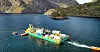 Den ca. 720 km. lange strømkabelen North Sea Link, som er lagt i havet mellom Norge og England, starter opp 1. oktober. Her jobbes det med å legge verdens lengste undersjøiske strømkabel i Suldal.