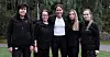 FEIRER: Eva Grav, Helene Richardsen, Tonje Brenna, Malin Wingstad og Madeleine Norstad feiret den første arbeidsdagen som statsansatte på Gardermoen leir.