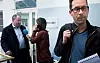 Fellesforbundet og NHO-Reiseliv har i løpet av lørdag blitt enige om en ny avtale og dermed blir den planlagte streiken blant hotell- og restaurantansatte fra mandag, avblåst. Forhandlingsleder for Fellesforbundet, Clas Delp til høyre.