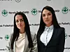 Tatiana Velshyna (t.h.) og Svitlana Nemtsova jobber med mineryddingsprosjekter.
