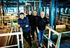 Fra venstre: Verneombud Jann-Arne Pettersen, industrimekanikerlærling Ottar Olsen, Martin Engfelt og tillitsvalgt Tor-Viggo Olsen.
