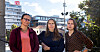 De ønsker seg tariffavtale og fortviler over at ikke de ulike forbundene i LO kan bli enige om hvor de hører hjemme. F.v. Lene Wetteland, Helsingforskomiteen, Anita Sæterøy og Emma van de Wetering fra Foreningen Fri.