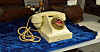 Dronning Mauds telefonapparat fra 1932. Spesiallaget av Elektrisk Bureau.