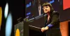 ANGRIPER AMAZON: Sharan Burrow, generalsekretær i ITUC, gikk hardt ut mot Amazon da hun åpnet debatten på ITUC-kongressen i København.