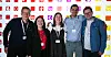 Ungdomsrådgiver i AUF, Sindre Hornnes (f.v.), Viictoria de Oliveira i Fagforbundet Ung, AUF-leder Astrid Hoem, ungdomssekretær i Fellesforbundet, Joakim Hagen og  Henrik Drivenes i HK Ung. err klare for å samarbeide.