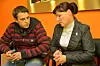 TILBAKE: Ramunas Gudas i samtale med sin litauiske advokat under et besøk i Norge i 2014. I dag sitter han uten egne midler til å føre saken videre fra Litauen.
