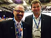 LOs nestleder Hans-Christian Gabrielsen sammen med Ken Georgetti, LO-leder i Canada fram til kongressens nest siste dag. Da tapte han det spennende valget for tidligere hovedkasserer, Hassan Yussuff.
