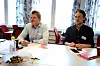 FERDIGFORHANDLET: HMF-leder Markus Hansen (t.h.). og nestleder Alexander Jordnes.