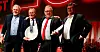 To distrikstledere delte ut hedersgaver til Hennum og Andersen. Fra venstre, Atle Rasmussen, Vidar Hennum, Jan Olav Andersen og Geir Wamstad.