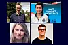 SAMSTEMTE: (Øverst fra venstre) Unge Høyre-leder Kristian Tonning Riise, Leder i FpU, Bjørn-Kristian Svendsrud, 2. nestleder i KrFU Martine Tønnesen og leder i Unge Venstre, Tord Hustveit