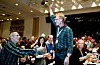 HÅPER PÅ MER JUBEL: I 2011 kunne Steinar Krogstad juble for fire nye år i Fellesforbundets ledelse. Mandag 13. september kan det bli mer jubel dersom han kommer inn på Stortinget.