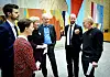VIL PÅVIRKE ALLE: - Fellesforbundet snakker med alle de politiske partiene, og vi ber de ta inn de sakene vi mener er viktigst i sine partiprogrammer, sier Krogstad. Her er han på Stortinget i samtale med Bjørnar Moxnes fra Rødt (fra venstre), Solfrid Lerbrekk fra SV, LO-sekretær Trude Tinnlund, Per Olaf Lundteigen fra Senterpartiet og Arild Grande fra Arbeiderpartiet.