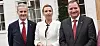 Tre sentrale politikere i SAMAK, fra venstre Ap-leder Jonas Gahr Støre, statsminister i Danmark, Mette Frederiksen og statsminister i Sverige, Stefan Löfven (arkivfoto)